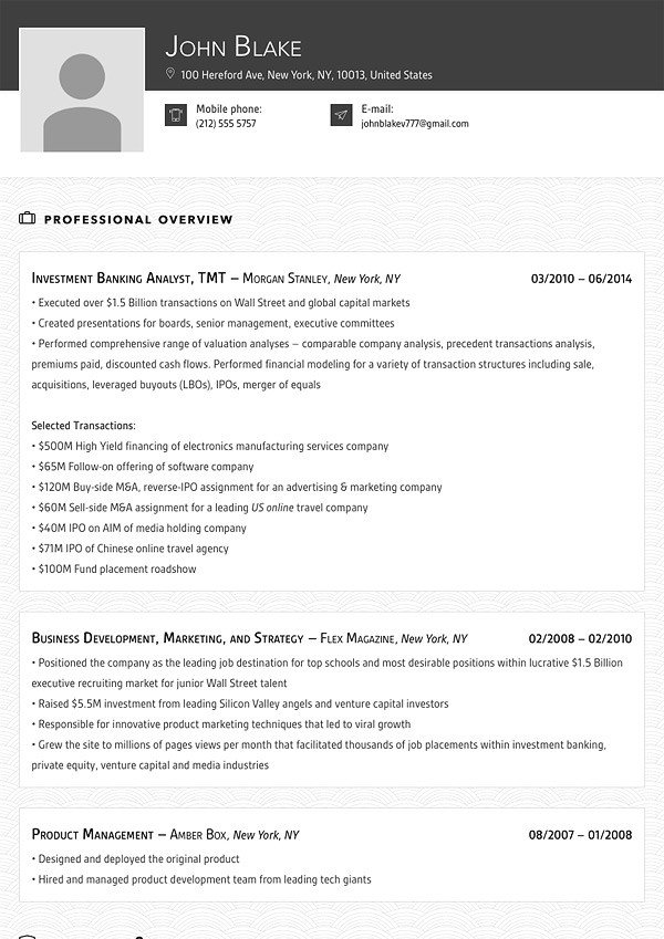 Zurich Resume Template